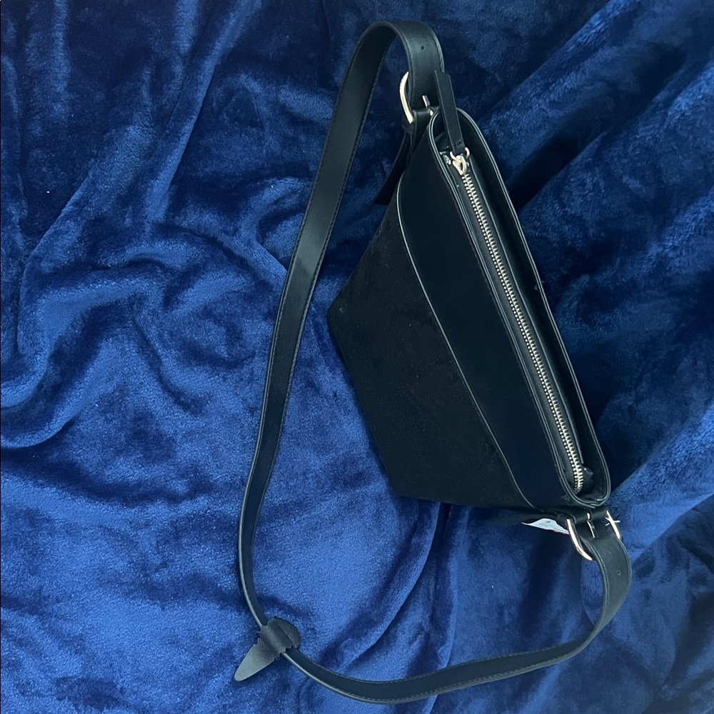H&M Black Shoulder Bag with Silver Zip